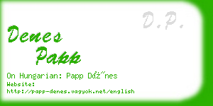 denes papp business card